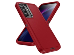 Capa Para Samsung Galaxy A56 5g Compatível Com Pc Silicone Eva 3 Em 1, À Prova De Choque, Multicolorida Em Roxo E Rosa
