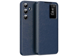 For Samsung Galaxy A56 5g Case With Card Holder Smart View Window Leather Phone Cover - Green 26s