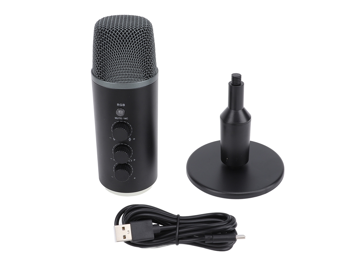 Microfone de Jogo LAXISCREED com Mudo Rápido e Luz Rgb