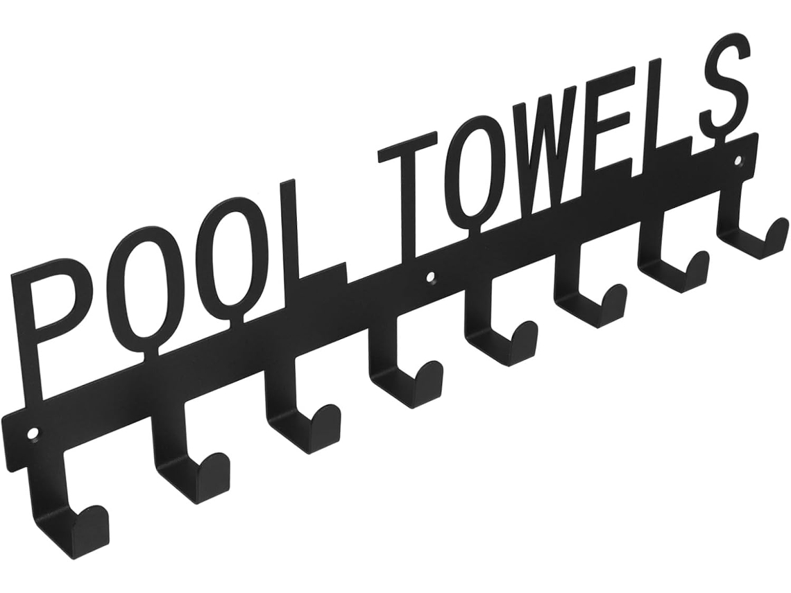 Gancho De Toalha Toyvian Em Ferro Preto Para Banheiro E Sala Estar, Suporte Multifuncional E Leve Com Design Exclusivo