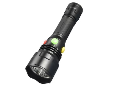 Lanterna Magnética 4 Botões Interruptor Led Liga De Alumínio Luz Flash De 4 Cores Preto Venisymlis