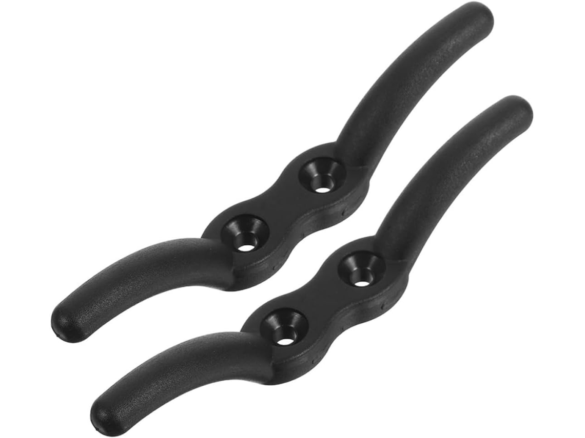 2 Ganchos de Nylon para Fixação de Mastros de Bandeira e Veleiros, Instalação Rápida, Compatibilidade Versátil, Pretos, CHABERLU