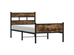 Bed Frame, Bed Frames Vidaxl Marrom Madeira Processada (75 X 190 Cm)