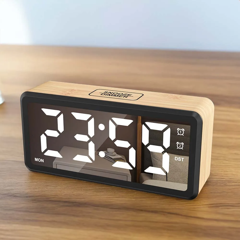 (amarelo) 1 Despertador Digital Multifuncional Led Moderno E Minimalista Ajuste De Brilho Em Cinco Níveis, Interface Usb