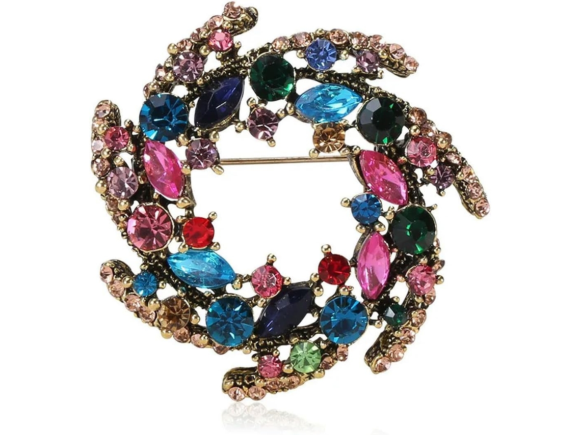 Broche Insígnia Alfinete Com Coroa De Flores Para Mulheres
