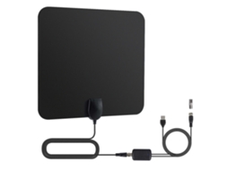 Antena De Tv Digital Hd Amplificada Com Filtro Crystal Clear, Antena Dipolo Omnidirecional Full Hd Crystal Clear Para Canais Hdtv Aquaforge