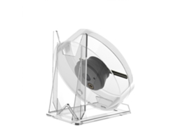 Ventilador Holográfico 3d 11cm Projetor Led com Alto falante Base Transparente para Publicidade e Decoração