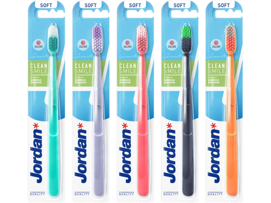 Pack de 5 Escovas de Dentes JORDAN Clean Soft