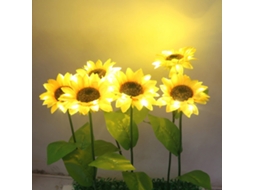 2 Pacotes Luzes Girassol Solar Controle Inteligente IP65 Jardim Paisagismo | S/MARCA