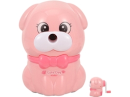 Apontador De Lápis Manual Portátil Em Formato De Cachorrinho Fofo Para Meninos E Meninas, Prático E Com Base