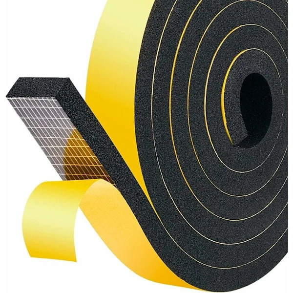 Fita De Vedação De Borracha Autoadesiva Para Portas, Preta, 20 X 8 Mm X 2 M, Janelas E Móveis, Isolante Antiderrapante