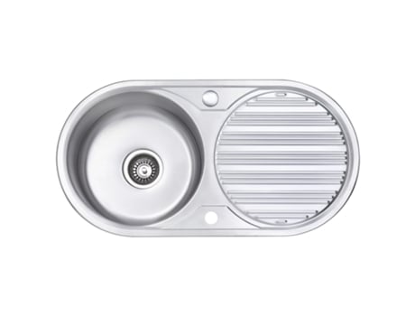 Lava Loiça Jassferry Com 1 Tanque Redondo (Aço Inox 840 X 440 X 160mm)