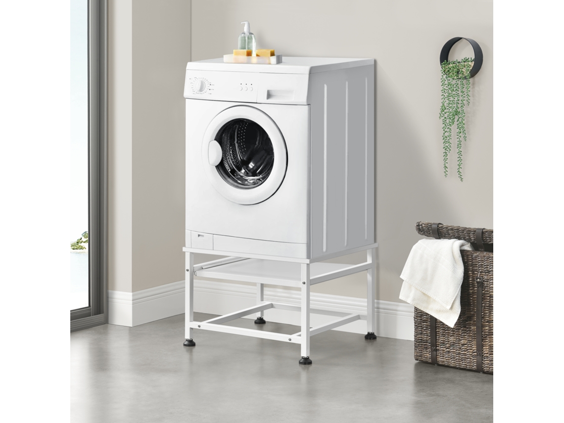 Suporte para Máquinas da Roupa [EN.CASA] (Aço - Branco - 63 x 54 x 41 cm)