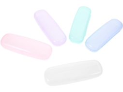 Estojo De Óculos Portátil De Plástico Transparente