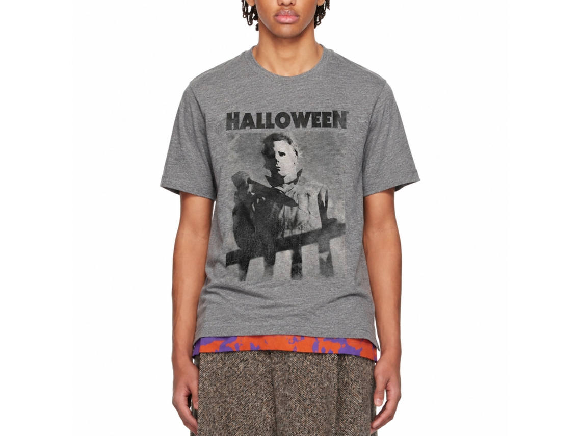 Rockinstone Halloween Mikefade Heather Graphite Adult T-shirt Size:l