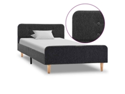 Bed Frame, Bed Frames Vidaxl Cinzeto Tecido (100 X 200 Cm)