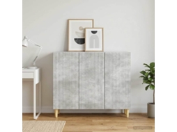 Vidaxl Buffet Cinzento Cimento 89 X 34,5 X 80 Cm Derivados De Madeira