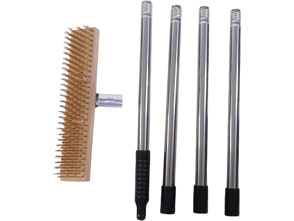 Escova De Aço Inoxidável Com Fio, Vassoura Resistente Para Remoção De Musgo E Limpeza Externa 30cm 11, 8 Polegadas