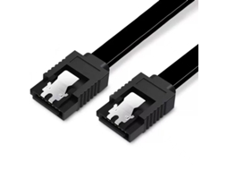 Cabo de Dados Sata 3.0 para Disco Rígido, 6 Gb/s com Trava Lateral, 100 Cm, Adequado para Hdds e Ssds, Preto. PANOONA