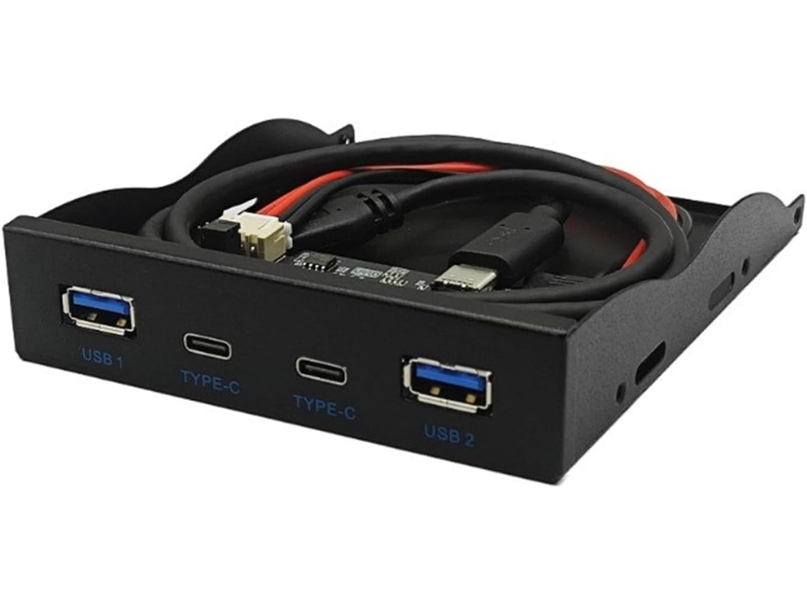 Hub Usb De 10 Gbps Com Painel Frontal 3,5 Polegadas, 2 Portas 3.2