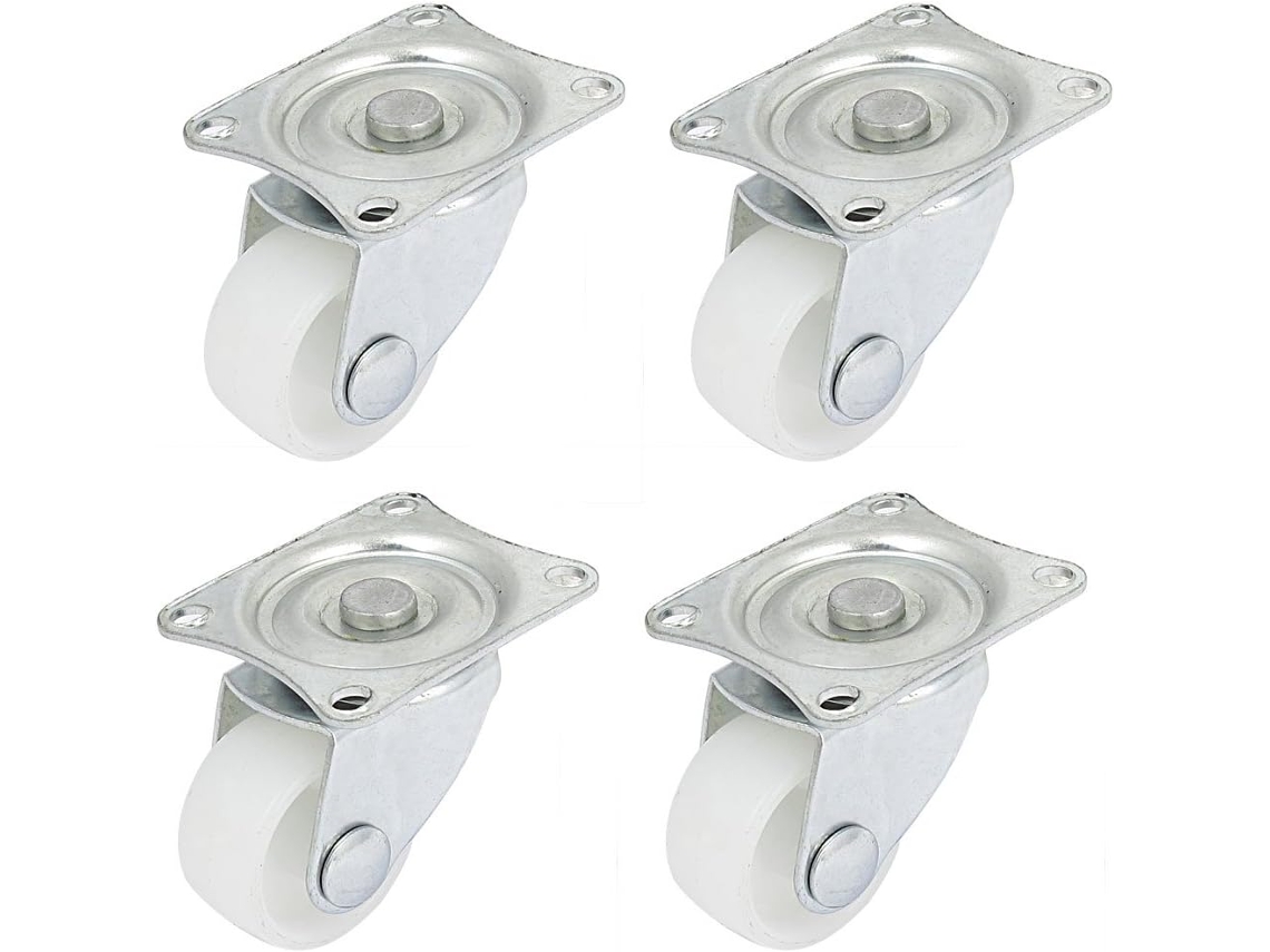 Rodízios Giratórios Aexit De Plástico, 25 Mm, 4 Unidades, (2,5 Cm), Metal