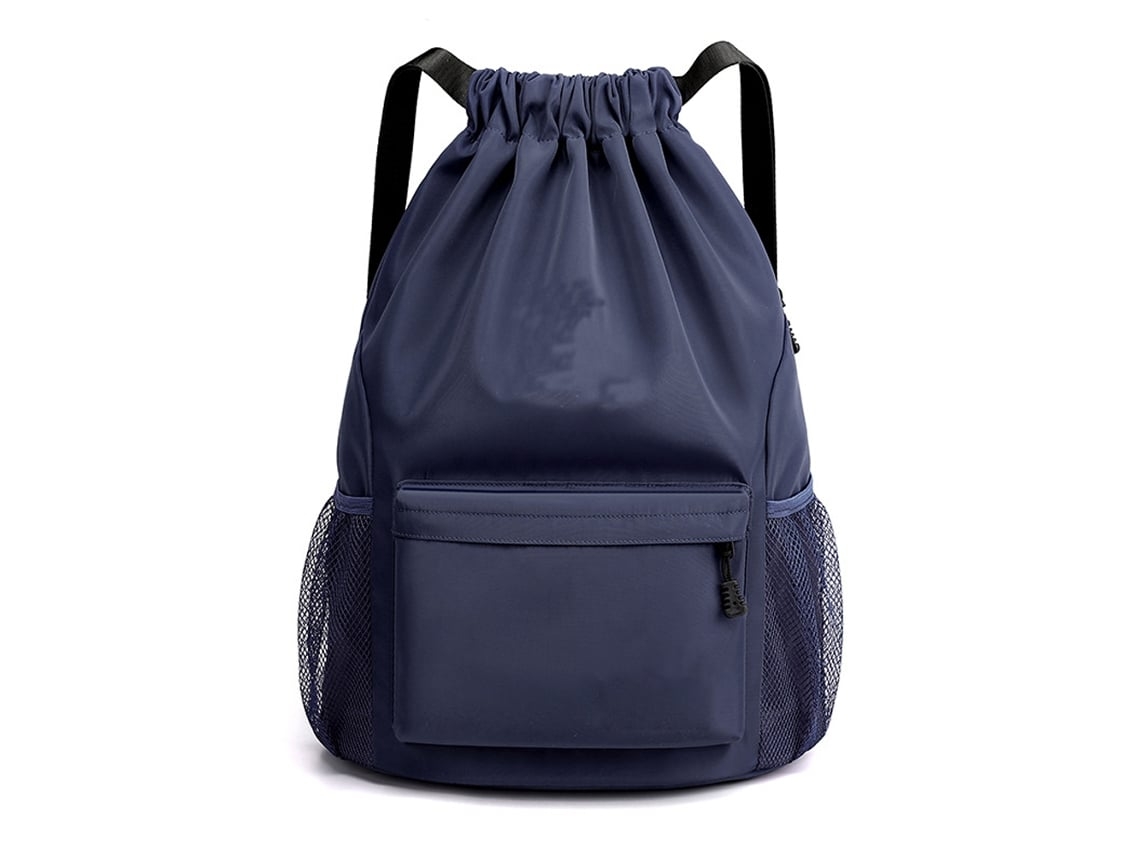 Mochila Com Cordão Bolsa De Ginástica Saco De Cordão Saco De Cordão Azul Marinho*