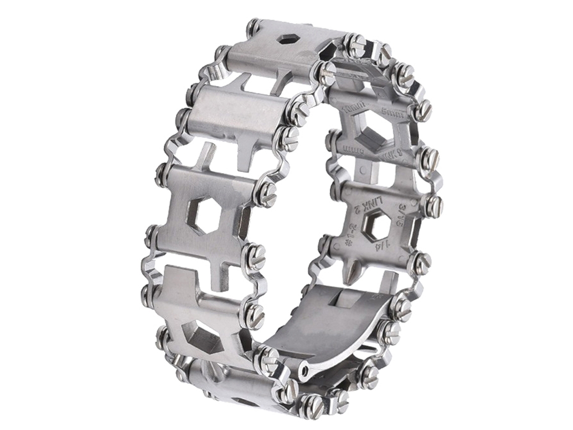 Pulseira Multiferramenta 29 Em 1, Pulseira De Reparo Multifuncional, Prata Metálica