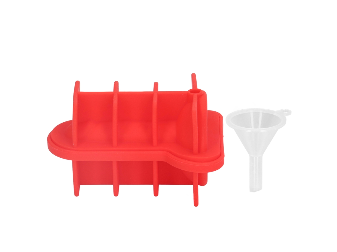 Forma De Gelo Silicone Divertida 3d Com Tampa, Formato Engraçado E Versátil, Perfeita Para Festas E Eventos, Vermelha
