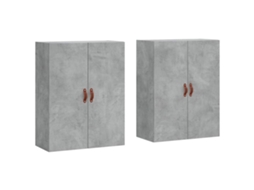 Conjunto de 2 Armários de Parede Cinzento Cimento 69,5x34x90 cm MAISON EXCLUSIVE