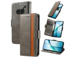 Capa De Couro Caseneo Com Fecho Magnético Duplo Para Celular Nothing Phone 2a Plus