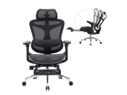 Cadeira de escritório ergonômica Sihoo Doro C300 JT - Apoios de braço 3D - Suporte lombar autoajustável - Preta