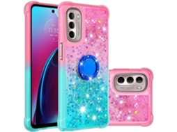 Caneta Stylus Pó Líquido Embutido para Motorola Moto G Stylus 2022 HONGWE. Pele Sintética Textura Macia Azul
