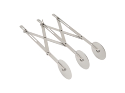 Cortador de Massa Business com 3 rodas de aço inoxidável para pizza, pastel e biscoito