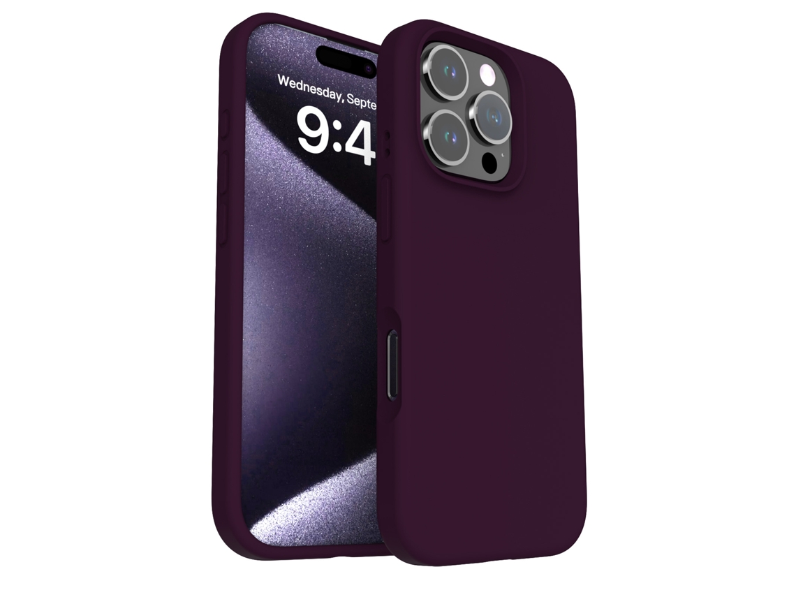(roxo Escuro, Iphone 15 Plus) Caso De Telefone Anti-queda De Cor Sólida Simples Para Iphone, Silicone Líquido