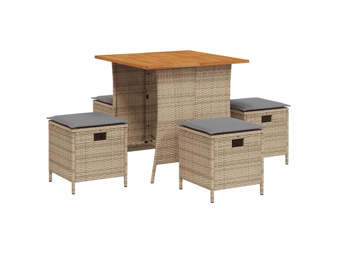 Garden Dining Set, Garden Dining Sets Vidaxl Bege Rattan / Vime (n/a)