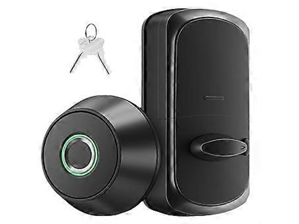 Fechadura de porta Slowmoose com leitor de impressão digital, botão de pressão e contagem regressiva de aplicativo