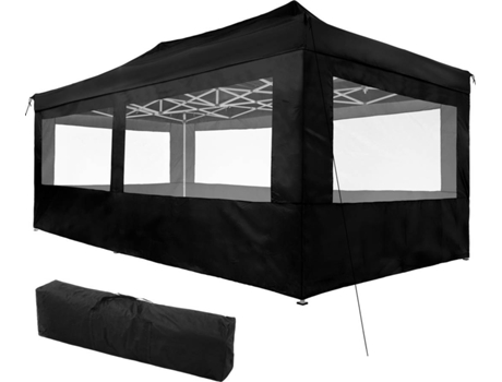 Pérgula  Viola 4 Painéis (Preto - Alumínio - 600x300x310 cm)