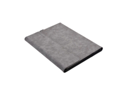 Capa Protetora De Couro Para Tablet Microsoft Surface Pro X 13 Polegadas, Cor Cinza Claro. Tuotuo