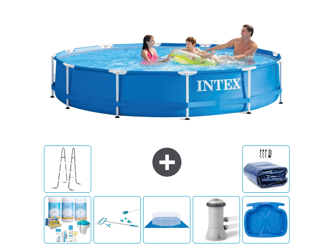Intex Piscina Com Estrutura Redonda - 366x76 Cm - 8-peças S20446