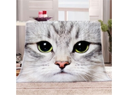 Manta de Lã Fansu Estampa 3d Gato Quente Macia e Fofa Microfibra para o Inverno Colcha Sofá Adequada Adultos C