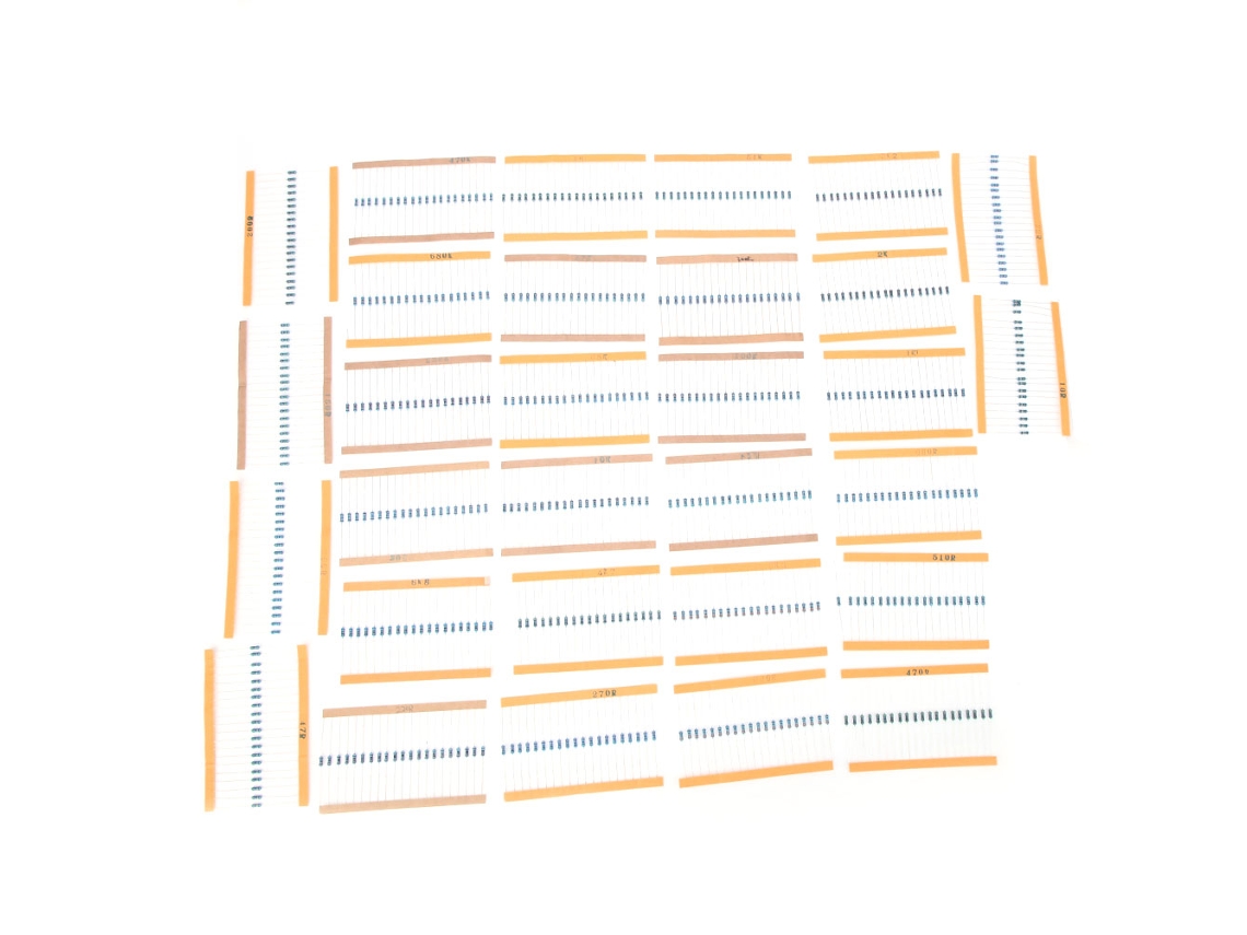 Conjunto de Resistências de Película Metálica 1/4w 1% 600 peças HKJ