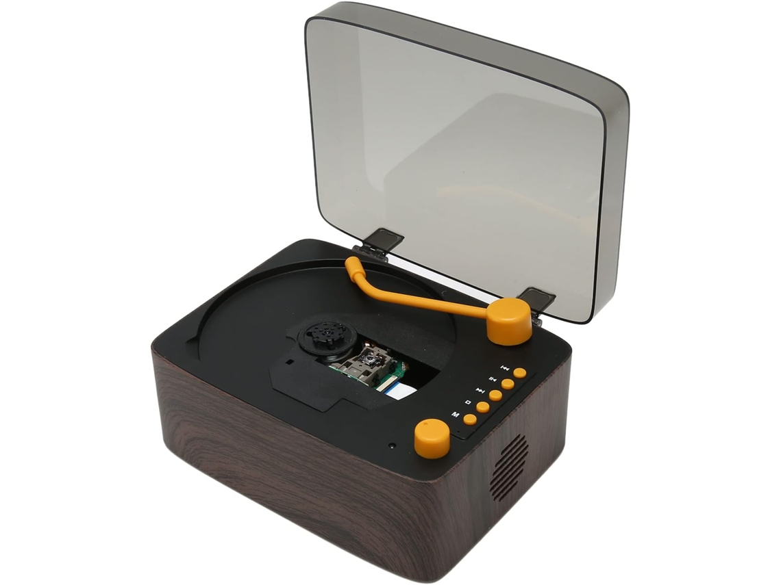 CD Player, Vintage Com Suporta Reprodução de Pen Drive USB, Com Bluetooth, Toca-disco Portátil