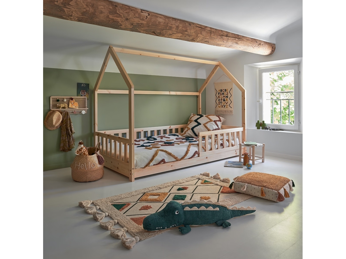 Conjunto De Cama Infantil Bosco Cabin 90x190cm Com Colchão Zent Roller 90x190cm (altura 17cm)