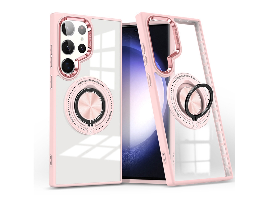 Capa Protetora Transparente Anti-queda Para Celular Samsung.rosa Flor De Cerejeira - S26plus