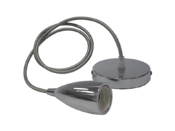 Suspensão a Cabo 1M Edison Chrome E27 Ip20 Max 60W HOROZ ELECTRIC
