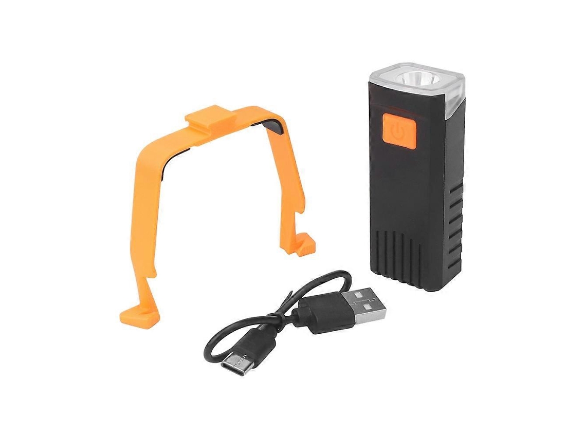 Farol De Busca Para Drone, Material Abs, Preto E Laranja, Suporte E Cabo Usb, Compatível Com Drones