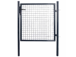 Vidaxl Portão De Jardim Em Tela De Aço Galvanizado 100x100 Cm Cinza