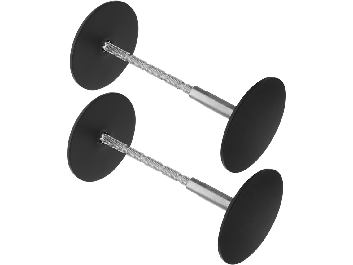 Placas De Cobertura Para Orifícios Portas Segurança Valiclud, Aço Inoxidável, Pretas, 50mm, 2 Peças, Preenchimento De
