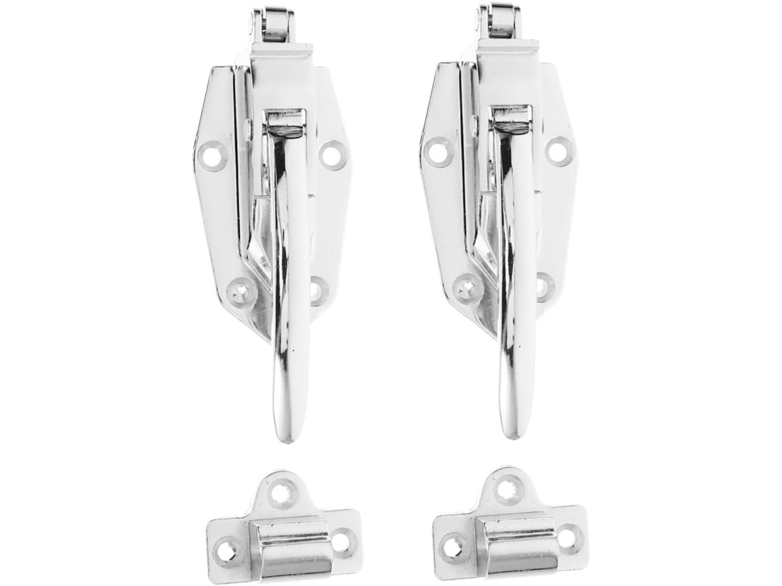 Conjunto De 2 Peças Trava Porta Freezer Ct1060 Com Alça Para Câmara Fria E Refrigerador Trailer
