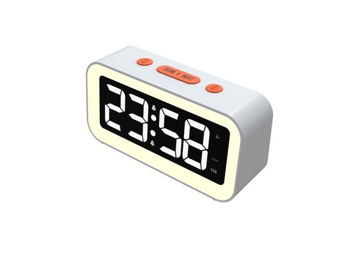 Despertador Led Eletrônico Com Luz Noturna Slowmoose (branco)